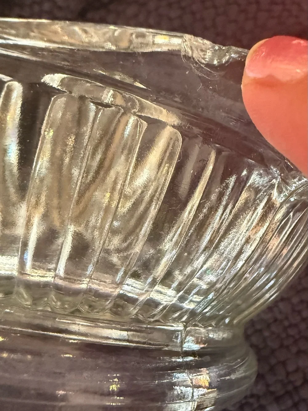 Vintage Anchor Hocking Clear Glass Citrus Juicer - Classic Glass Reamer Large